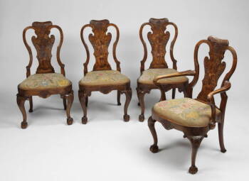 SET OF TEN CHIPPENDALE STYLE DINING CHAIRS