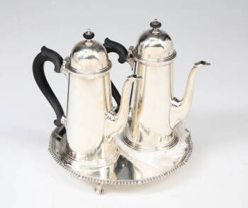 PAIR OF TIFFANY COFFEE POTS