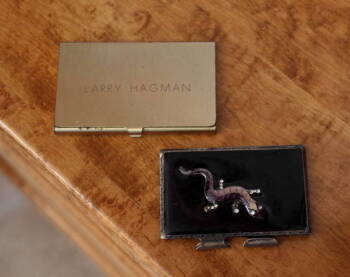 TWO LARRY HAGMAN TABLE ITEMS