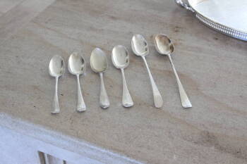 GROUP OF SIX ASSORTED STERLING SPOONS