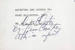 DUKE ELLINGTON SIGNED CONTRACT - 3