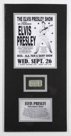 ELVIS PRESLEY 1956 TUPELO FAIR TICKET