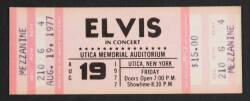 ELVIS PRESLEY UNUSED CONCERT TICKET - 2