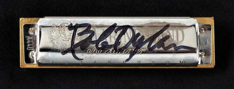 BOB DYLAN SIGNED HARMONICA