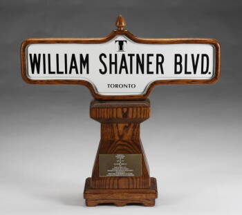 WILLIAM SHATNER BOULEVARD STREET SIGN