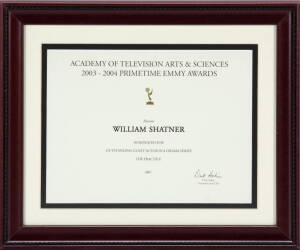 ACADEMY OF TELEVISION ARTS AND SCIENCES NOMINATION CERTIFICATE