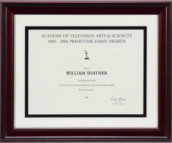 ACADEMY OF TELEVISION ARTS AND SCIENCES NOMINATION CERTIFICATE