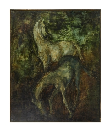 BETTY WHITE: MYRIAM NASALLI ROCCA THREE HORSES PAINTING