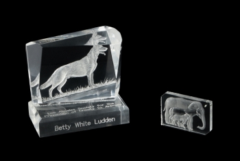 BETTY WHITE: LOS ANGELES SOCIETY FOR THE PREVENTION OF CRUELTY FOR ANIMALS DOG PAPERWEIGHT