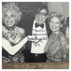 BETTY WHITE: CAROL CHANNING ANNOTATED 1984 OPENING OF "HELLO DOLLY!" PHOTO IN "CAROL LOVES BETTY" FRAME - 2