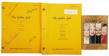 BETTY WHITE: "THE GOLDEN GIRLS" ORIGINAL "IN A BED OF ROSE'S"AND CAST SIGNED FINAL EPISODE (PART II) TELEPLAYS (WITH DVD)