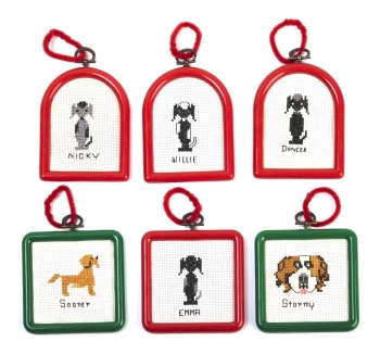 BETTY WHITE: PERSONAL PETS CROSS STITCH CHRISTMAS ORNAMENTS