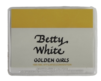 BETTY WHITE: "THE GOLDEN GIRLS" 1985 NBC CONVENTION NAME TAG