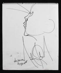 MICHAEL JACKSON SIGNED DRAWING