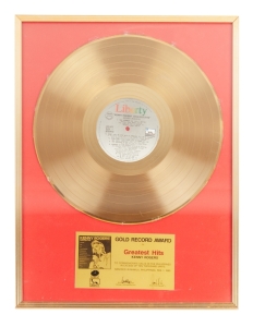 KENNY ROGERS: "GREATEST HITS" "GOLD" RECORD AWARD