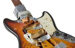 NIRVANA: 1989 KURT COBAIN STAGE-PLAYED AND SMASHED "THROW MY ASS IN JAIL" FENDER MUSTANG ELECTRIC GUITAR (WITH PHOTOS) - 5