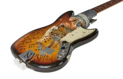 NIRVANA: 1989 KURT COBAIN STAGE-PLAYED AND SMASHED "THROW MY ASS IN JAIL" FENDER MUSTANG ELECTRIC GUITAR (WITH PHOTOS) - 11