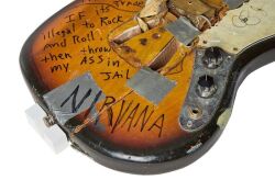 NIRVANA: 1989 KURT COBAIN STAGE-PLAYED AND SMASHED "THROW MY ASS IN JAIL" FENDER MUSTANG ELECTRIC GUITAR (WITH PHOTOS) - 14