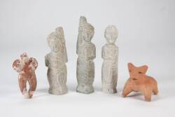 FIVE SMALL ETHNOGRAPHIC FIGURINES