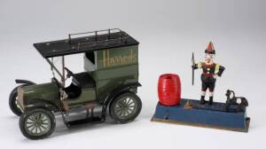HARRODS TOY CAR AND TRICK DOG BANK