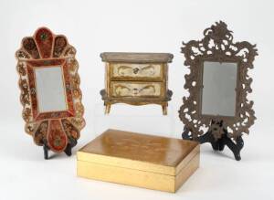 GROUP OF DECORATIVE MIRRORS AND VIETRI BOXES