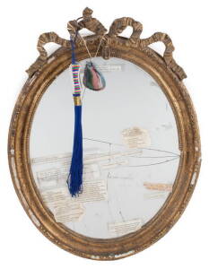 NEOCLASSICAL STYLE OVAL WALL MIRROR ASSEMBLAGE