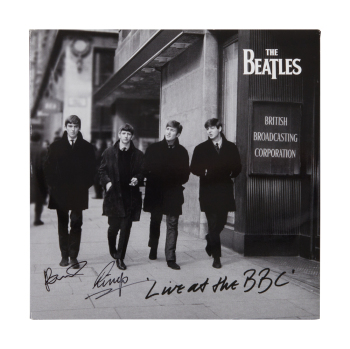 THE BEATLES: PAUL MCCARTNEY AND RINGO STARR SIGNED "LIVE AT THE BBC" RECORD ALBUM