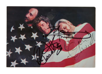 THE WHO: SIGNED AMERICAN FLAG POSTCARD