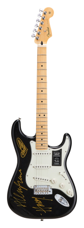 HARRY STYLES: SIGNED AND INSCRIBED "ALWAYS LOVE" FENDER STRATOCASTER ELECTRIC GUITAR