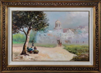 TWO DECORATIVE OIL PAINTINGS
