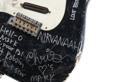 NIRVANA: KURT COBAIN SMASHED AND BAND-SIGNED "NEVERMIND" ERA FENDER STRATOCASTER ELECTRIC GUITAR - 9