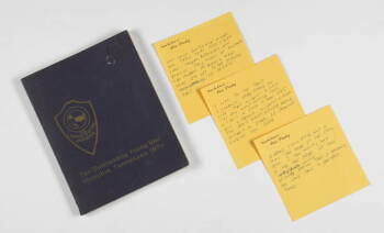 ELVIS PRESLEY HANDWRITTEN SPEECH NOTES