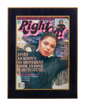 JANET JACKSON: "RIGHT ON!" MAGAZINE COVER PLAQUE