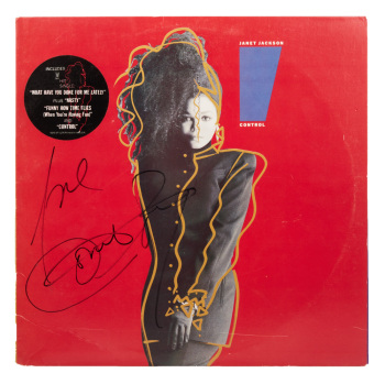 JANET JACKSON: SIGNED "CONTROL" RECORD ALBUM