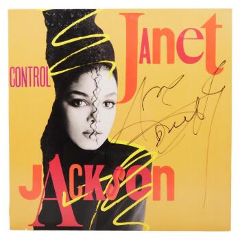 JANET JACKSON: SIGNED "CONTROL" REMIX RECORD SINGLE