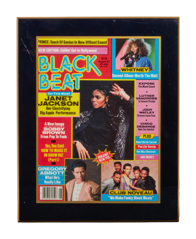 JANET JACKSON: "BLACK BEAT" MAGAZINE COVER PLAQUE