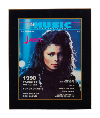 JANET JACKSON: "R&B MUSIC" MAGAZINE COVER PLAQUE