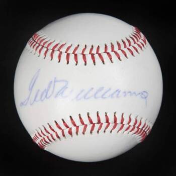 TED WILLIAMS SINGLE SIGNED BASEBALL