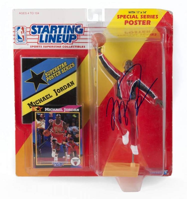 MICHAEL JORDAN SIGNED 1992 STARTING LINEUP FIGURINE