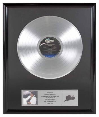 MICHAEL JACKSON IN-HOUSE RECORD AWARD