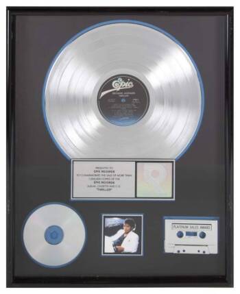 MICHAEL JACKSON "PLATINUM" RECORD AWARD