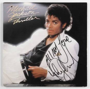 MICHAEL JACKSON SIGNED THRILLER ALBUM