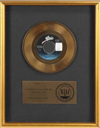 MICHAEL JACKSON "GOLD" RECORD AWARD