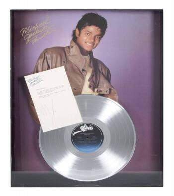 MICHAEL JACKSON SIGNED THRILLER NOTE