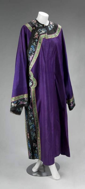 THE LAST EMPEROR PURPLE SILK ROBE