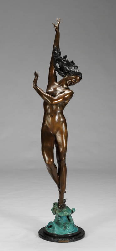 A BRONZE STATUE AFTER HARRIET FRISHMUTH