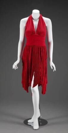 ANNA NICOLE SMITH RED HALTER DRESS