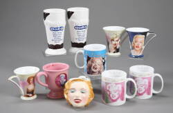 A COLLECTION OF EIGHT CERAMIC MARILYN MONROE MUGS AND CUPS