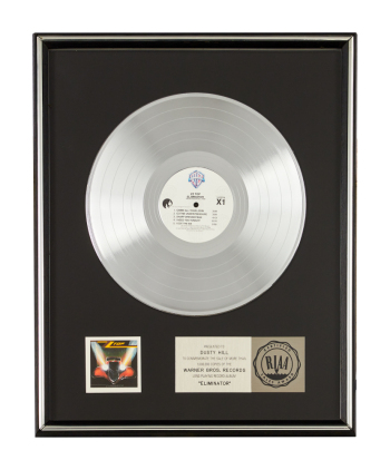 ZZ TOP | DUSTY HILL ELIMINATOR RIAA RECORD AWARD