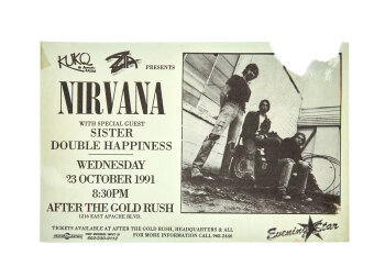 NIRVANA | 1991 AFTER THE GOLD RUSH CONCERT FLYER